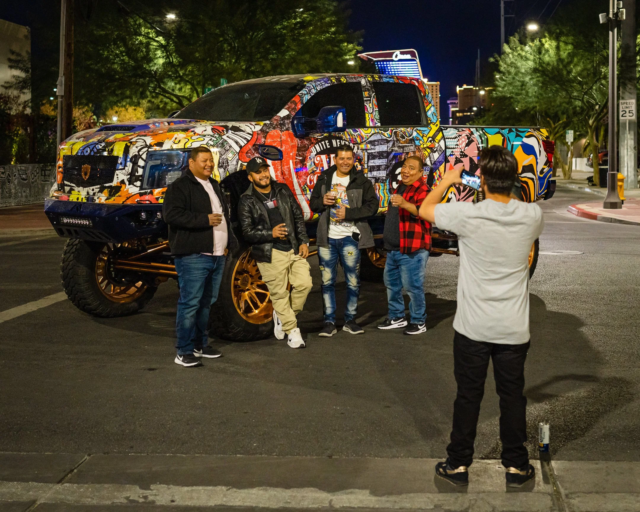 First Friday Las Vegas at night